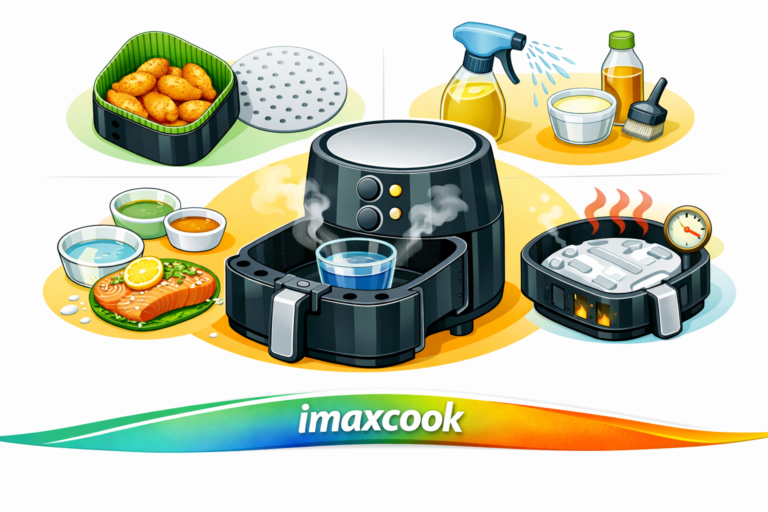 How do I prevent food from sticking in my air fryer?